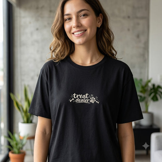 Treat Dealer T-Shirt – Funny Dog Lover Graphic Tee | Cute Pet Parent Shirt